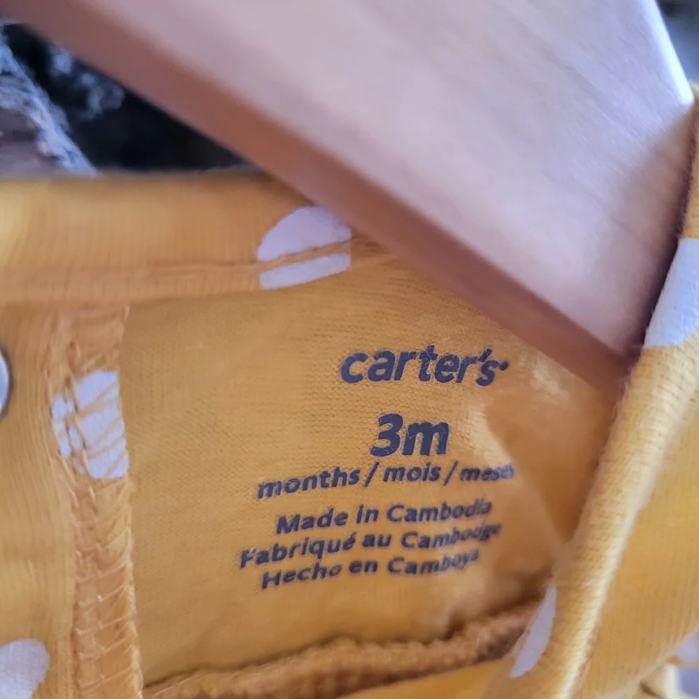 Carter's Yellow and White Polka Dot Dress